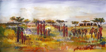 150の主題の芸術作品 Painting - アフリカに移住することを決意